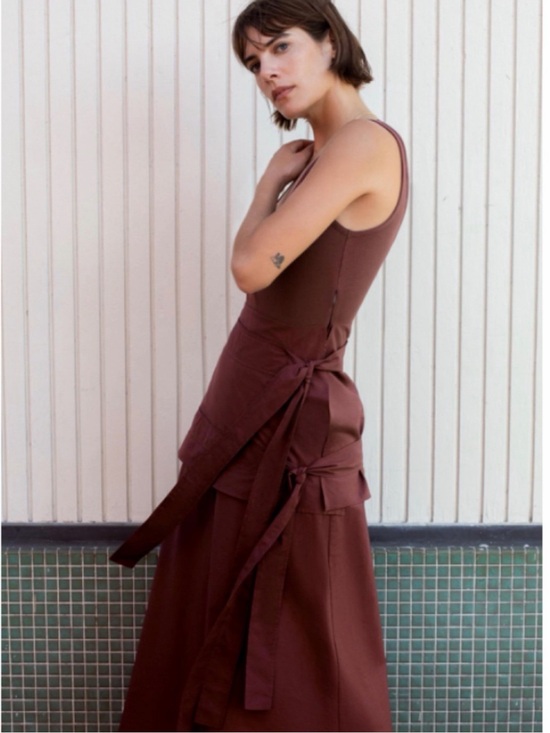 Zara Dresses & Skirts - Zara Burgundy Wrap Style Layered Dress with Side Ties